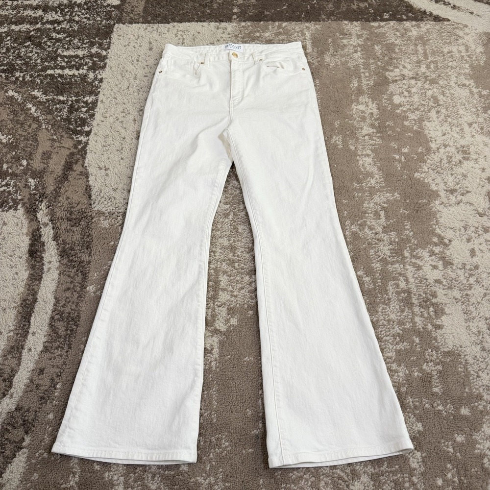 Derek Lam 10 Crosby Jeans Womens Size 30 White Flare Pants USA Boho Organic